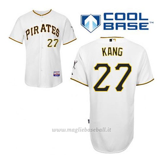 Maglia Baseball Uomo Pittsburgh Pirates Jung Ho Kang 27 Bianco 1ªCool Base